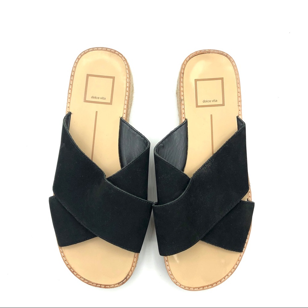Dolce Vita Suede Wedge Platform Espadrille Sandals